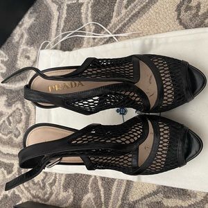 Prada Fishnet Heels